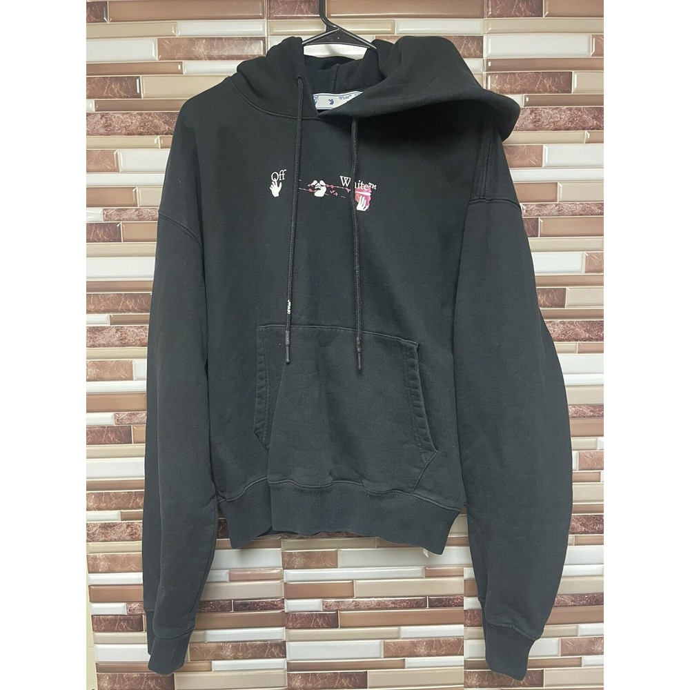 Off-White Acrylic Arrow Hoodie In Black Size LG-425